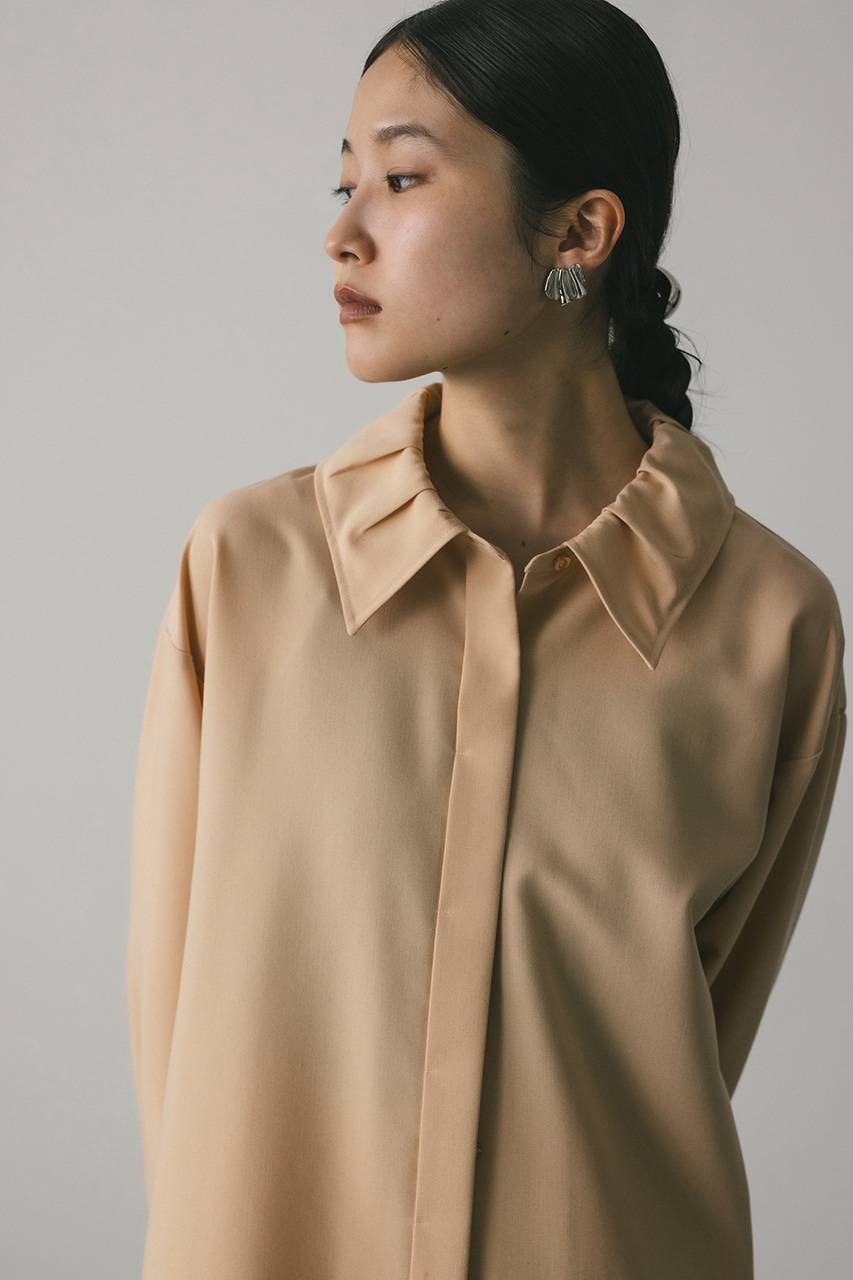 カラーギャザーシャツ L/ORG FREE