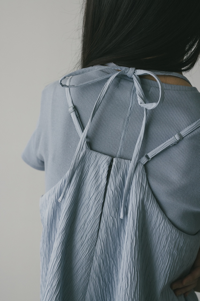 ティアードキャミワンピース SAX M