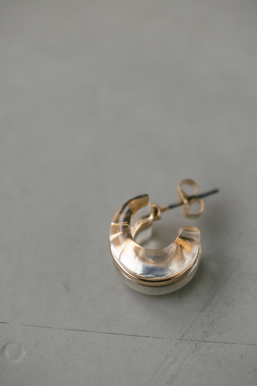 クリアフープピアス GLD FREE