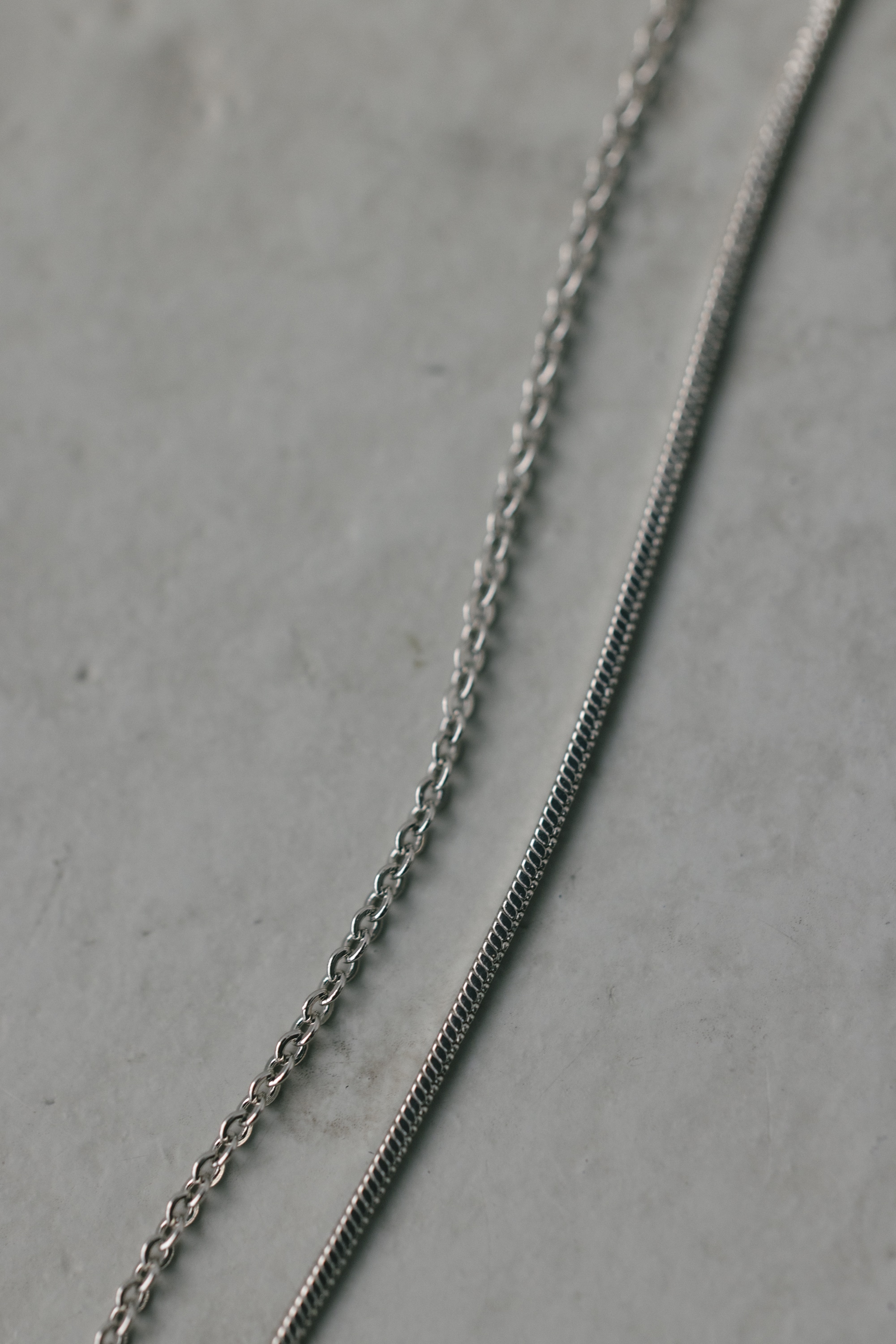 ダブルラインモチーフネックレス SLV FREE