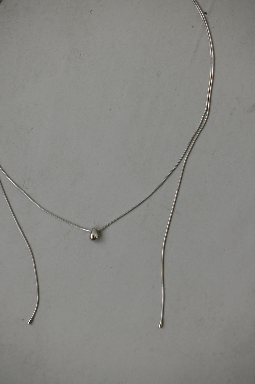 ドロップチョーカーロングネックレス SLV FREE