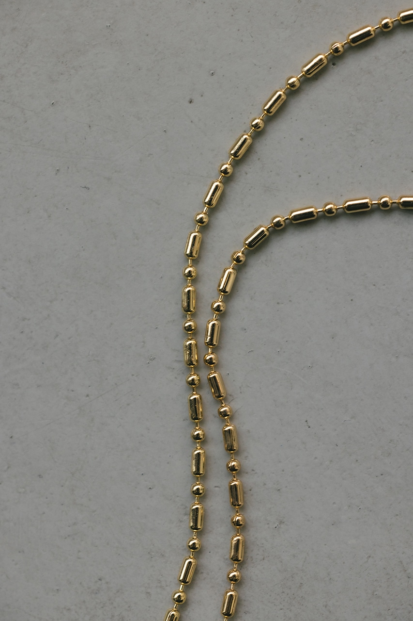 ミニマルランダムチェーンネックレス GLD FREE