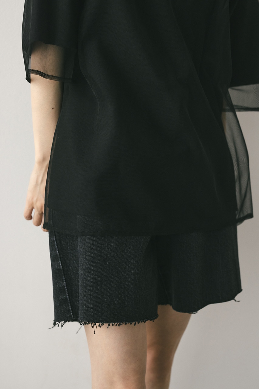 シアーレイヤードルーズT BLK FREE