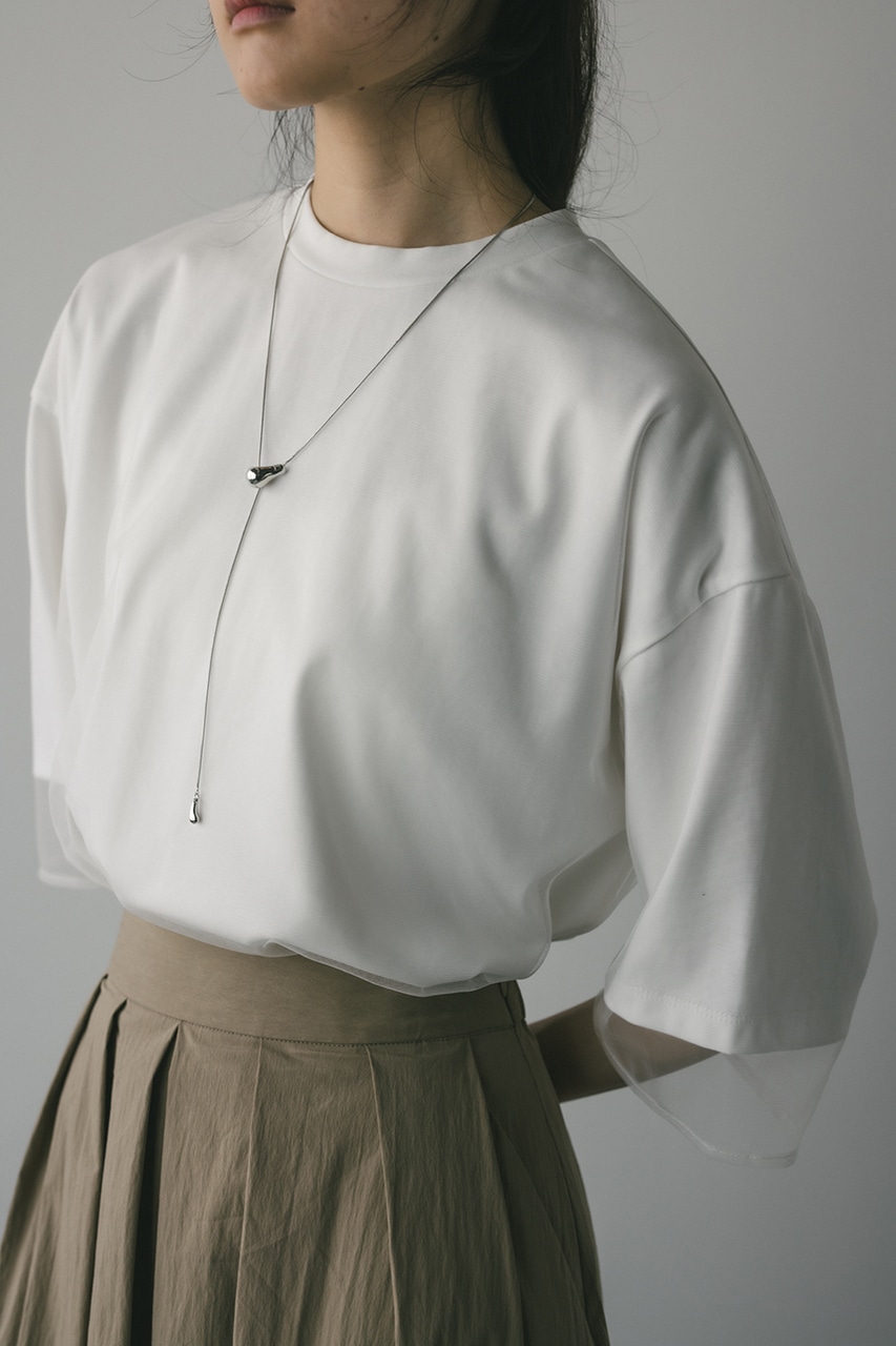 シアーレイヤードルーズT WHT FREE