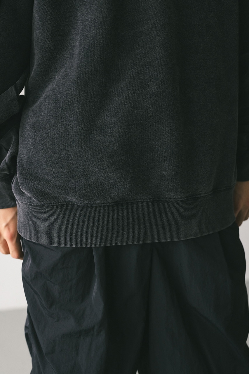 ピグメントクルーネックスウェット BLK M