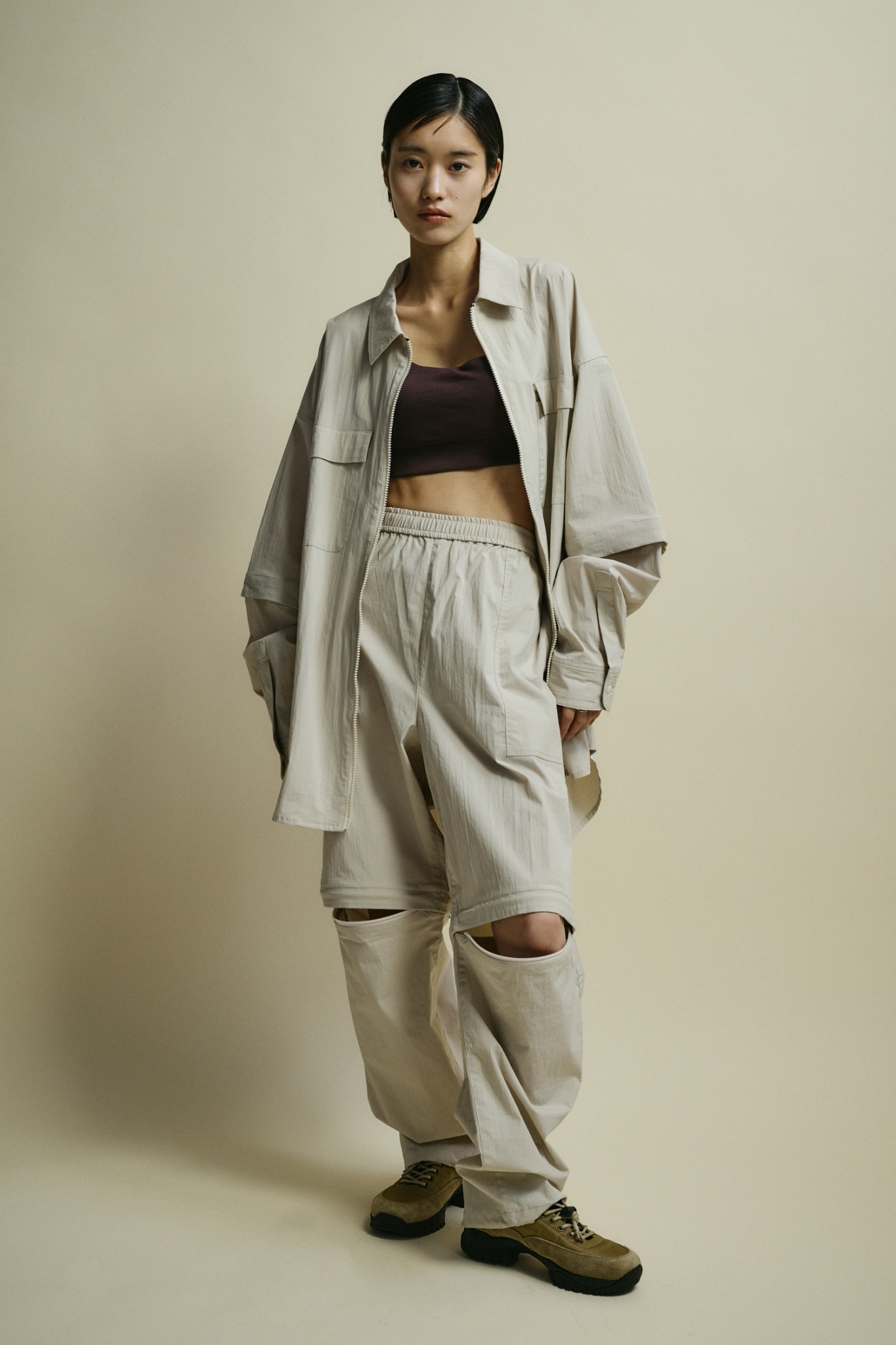 ACTIVE撥水デタッチャブルシャツ IVOY M