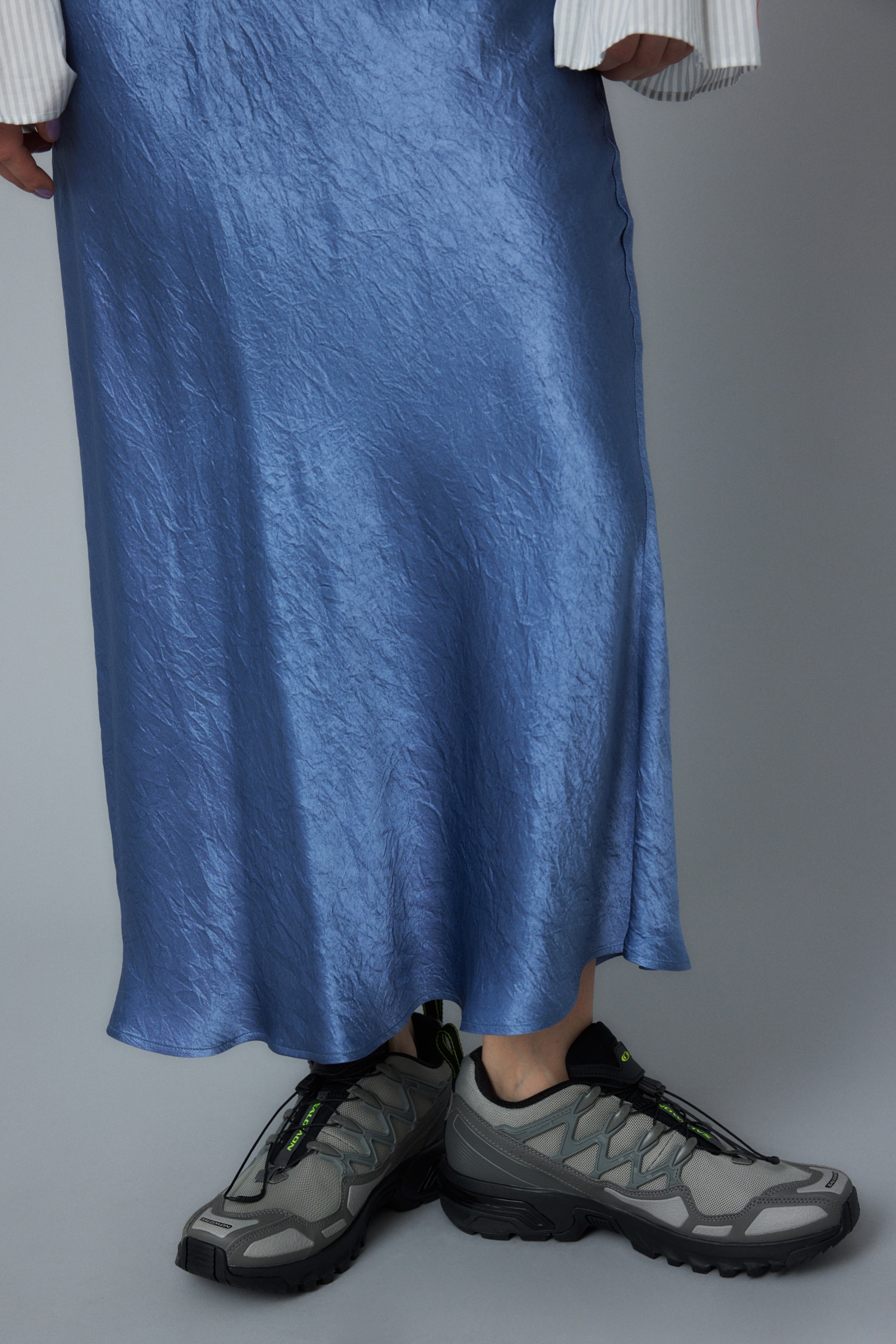Satin mermaid skirt BLU FREE