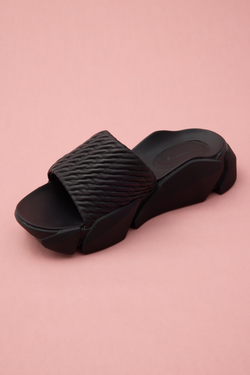 ガボンボリュームサンダル BLK 24.5cm