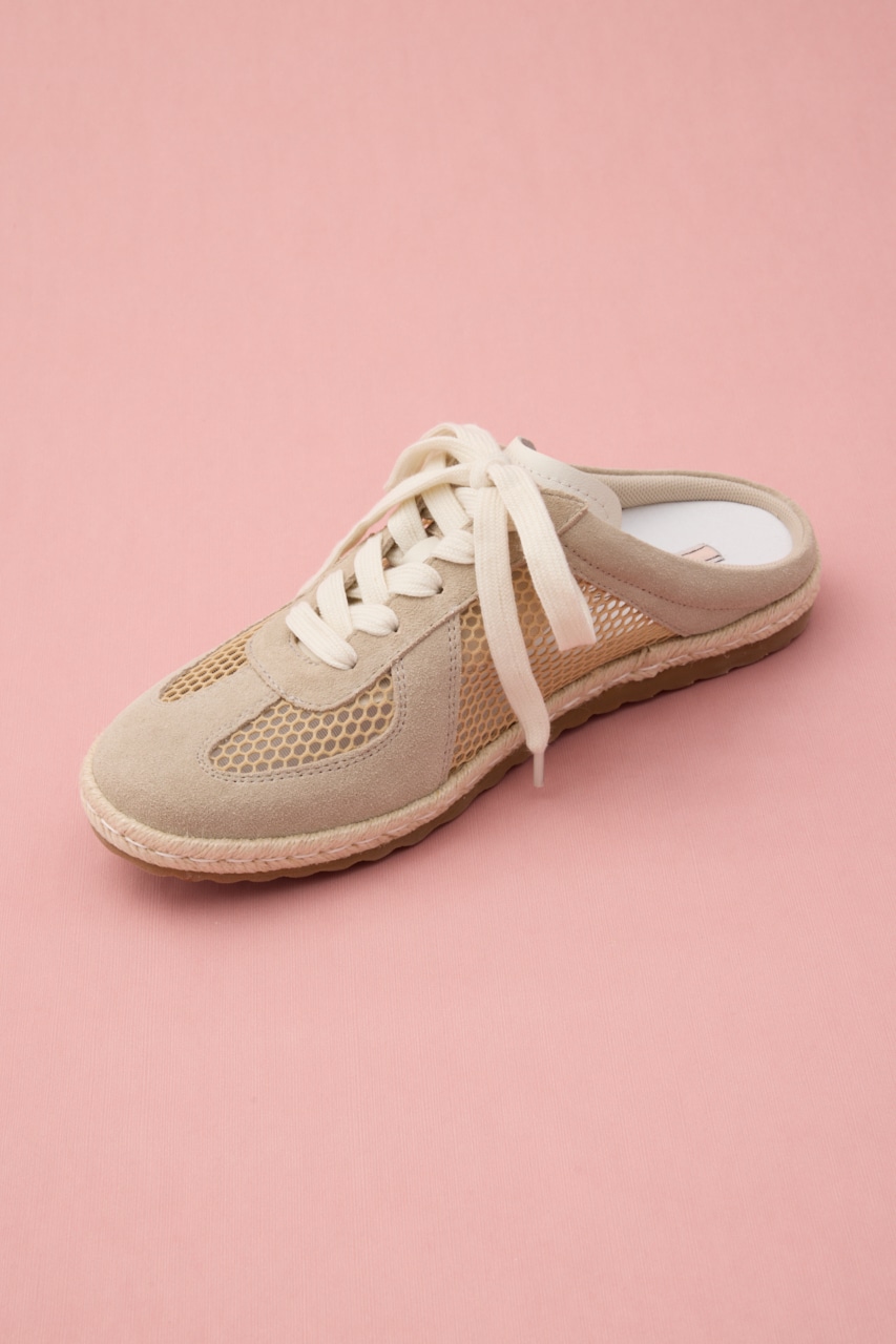 ネットコンビスニーカーサンダル 柄GREIGE 23.0cm