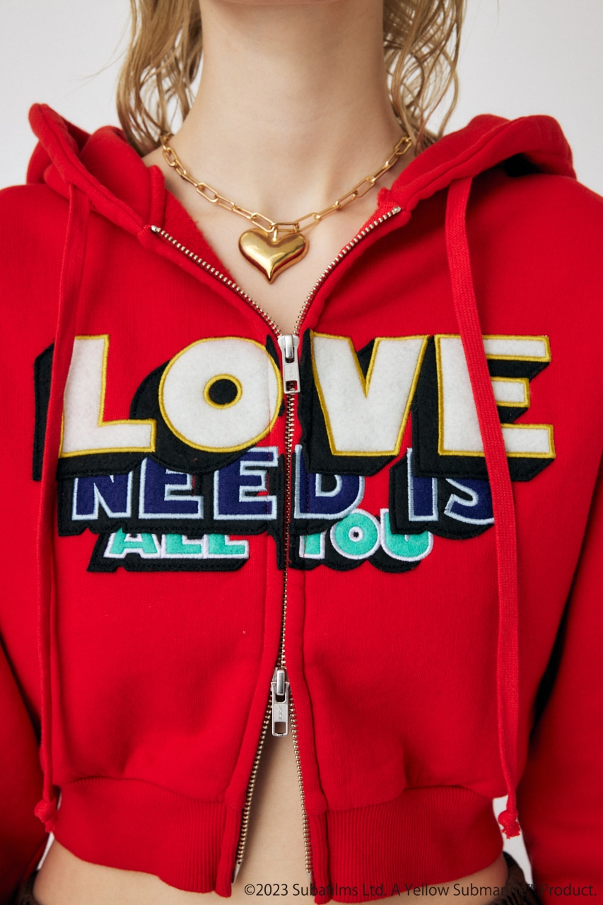 YELLOW SUBMARINE ZIP フーディー RED FREE