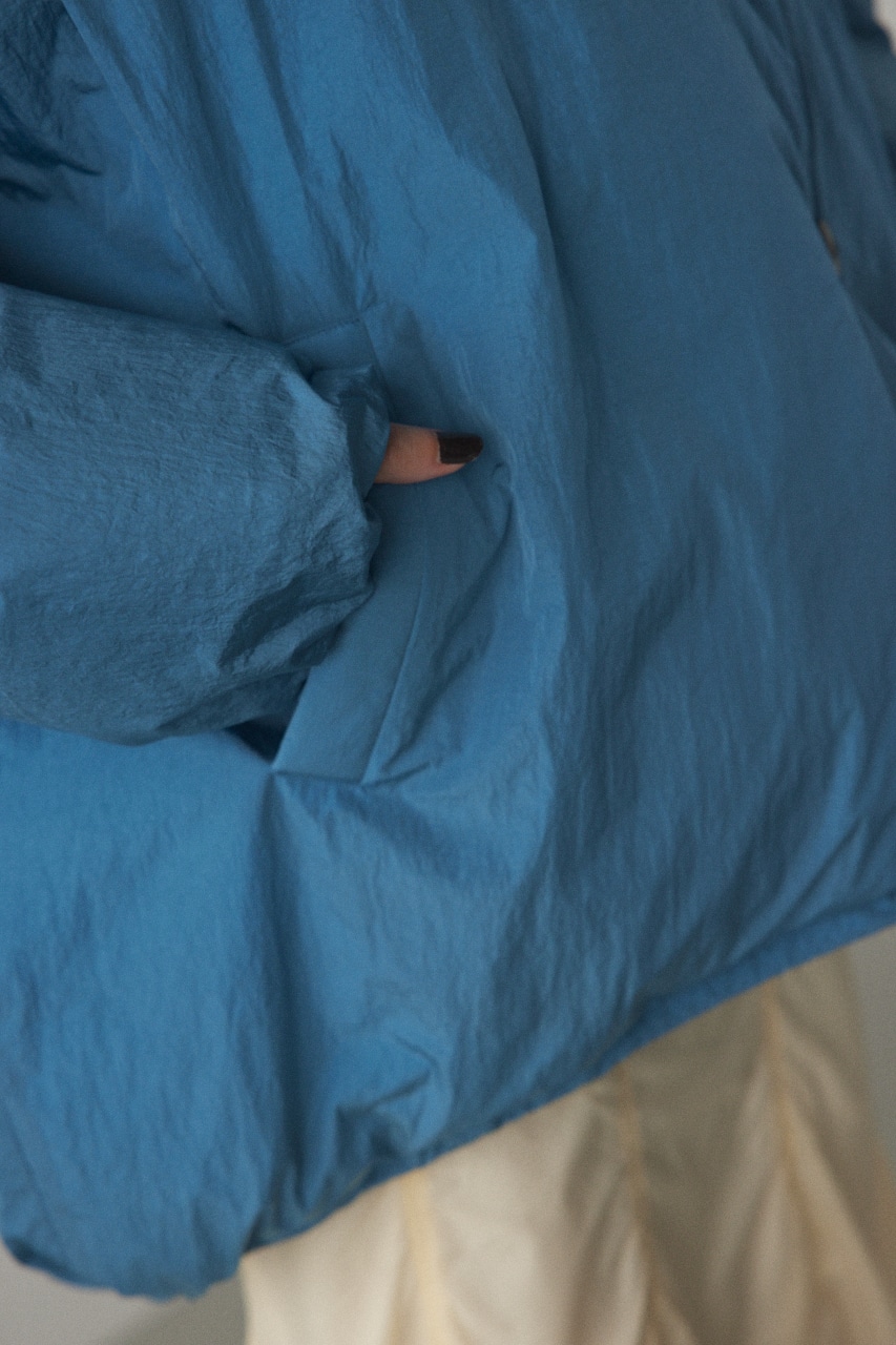 stand collar down coat BLU 2