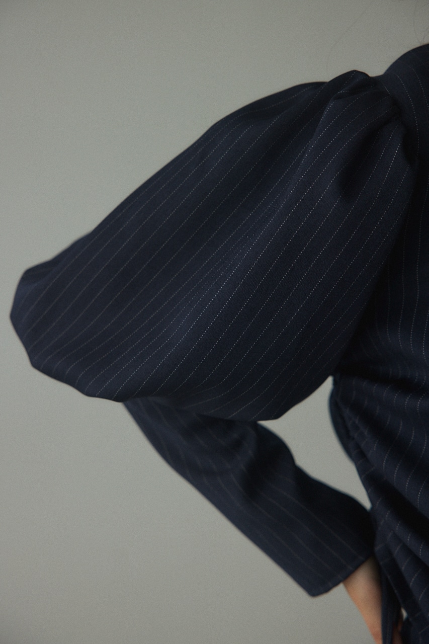 2way volume sleeve tops 柄NVY 2