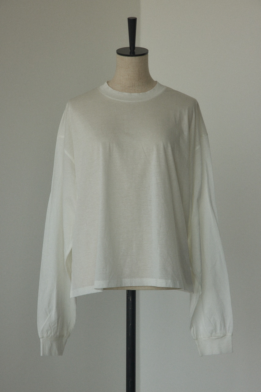 sheer long t-shirt WHT FREE