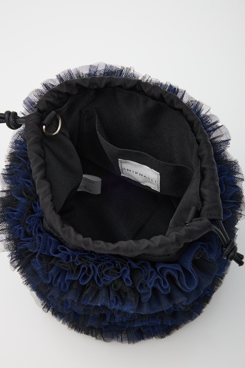 【SHEL'TTER SELECT】配色チュール2WAYドロストショルダーバッグ NVY FREE