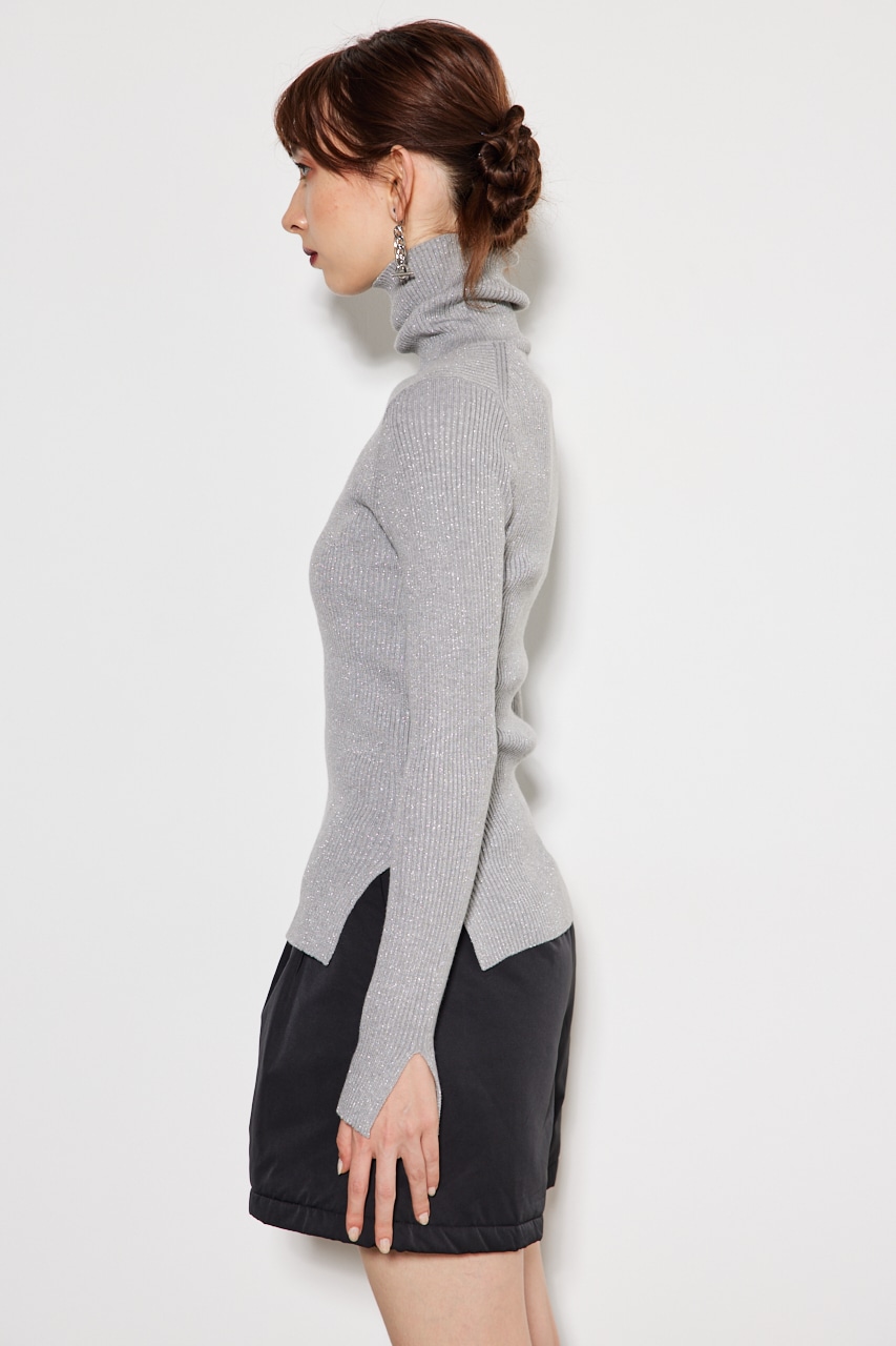ラメルーズHNウォッシャブルknit TOP T.GRY FREE