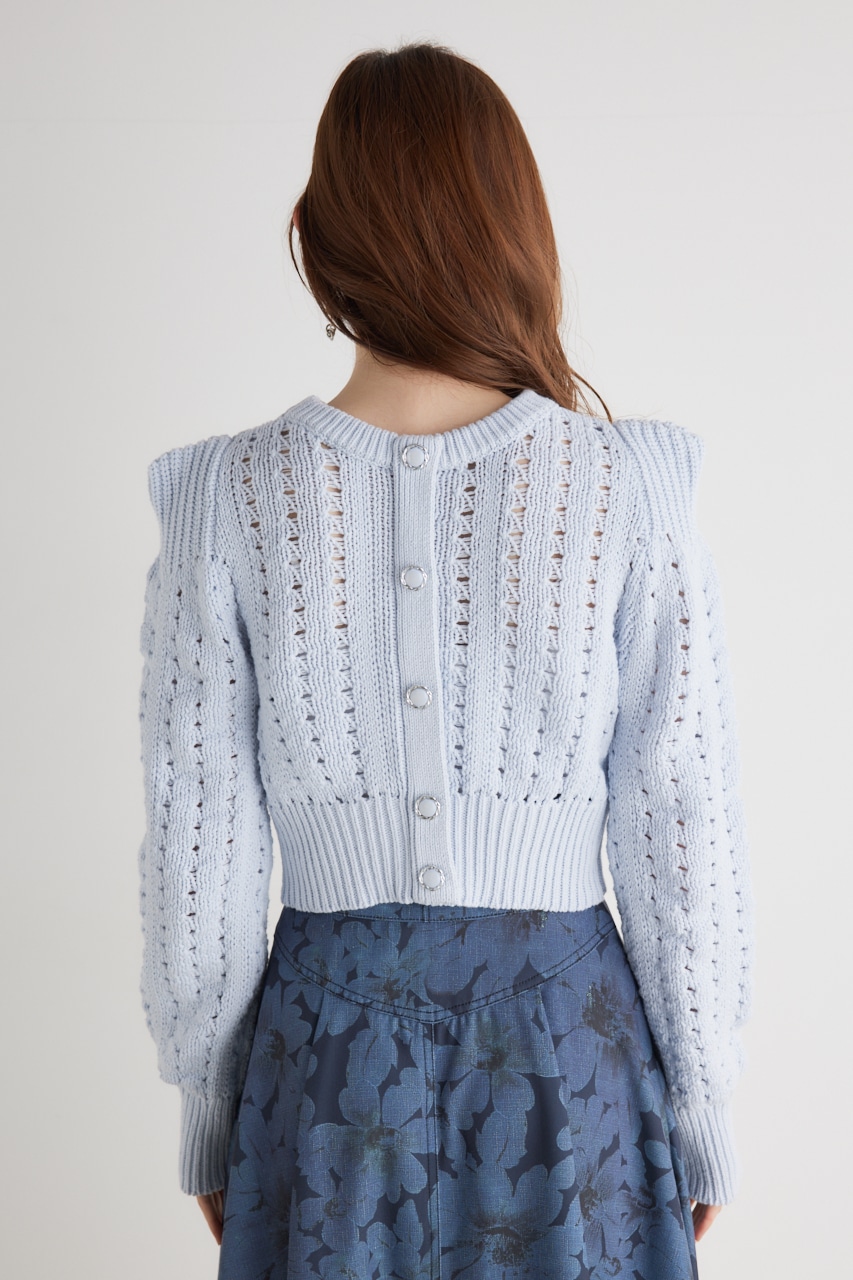 ショルダーポイントクロシェ TOP L/BLU FREE
