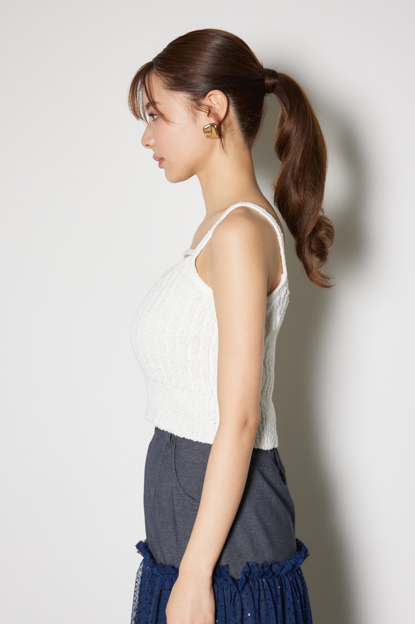 ニットビスチェ WHT FREE