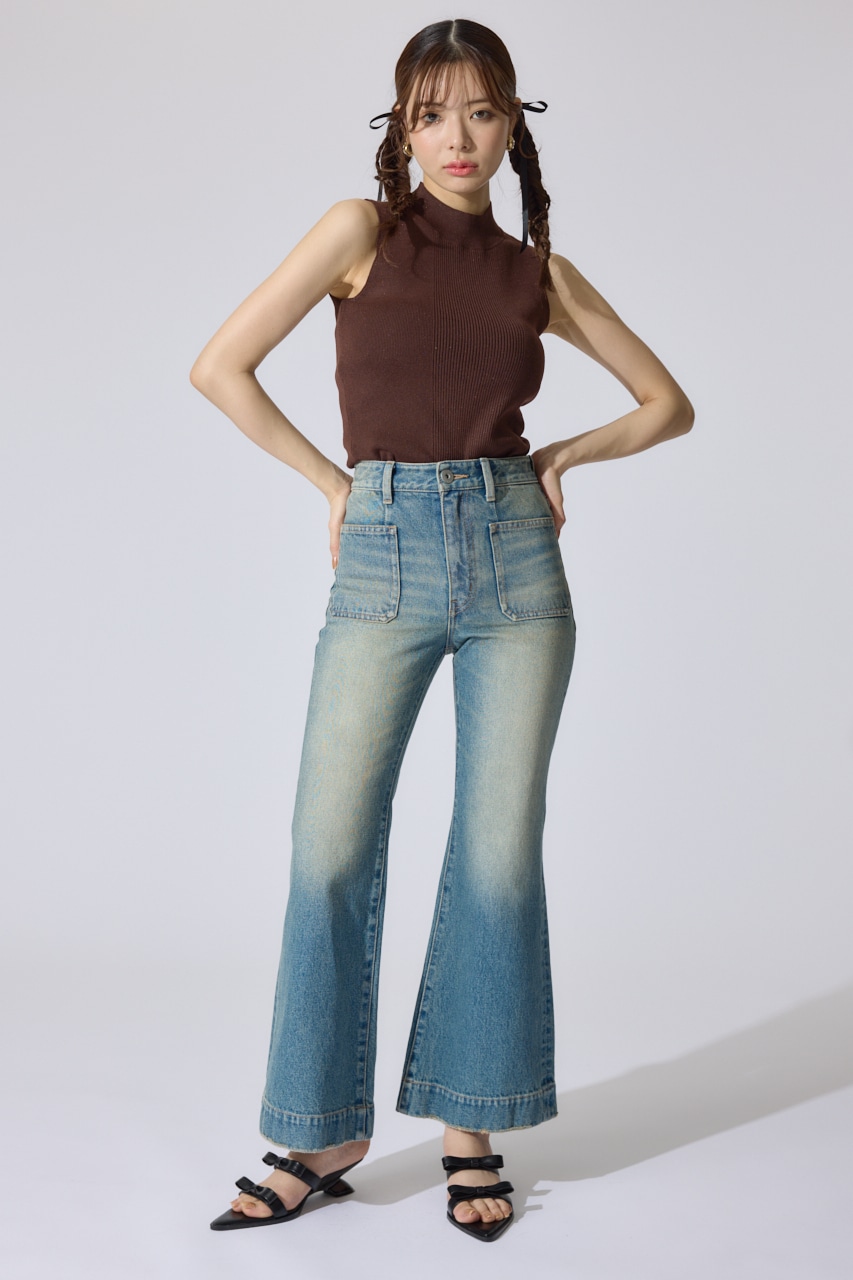 ウォッシャブルリブタンクトップ BRN M