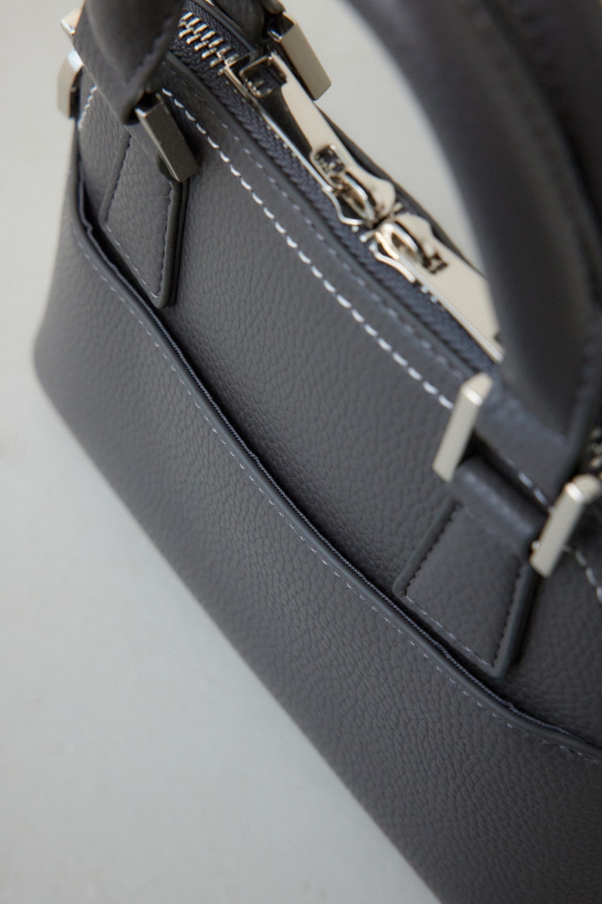 ダブルジッパーミニバッグ GRY FREE