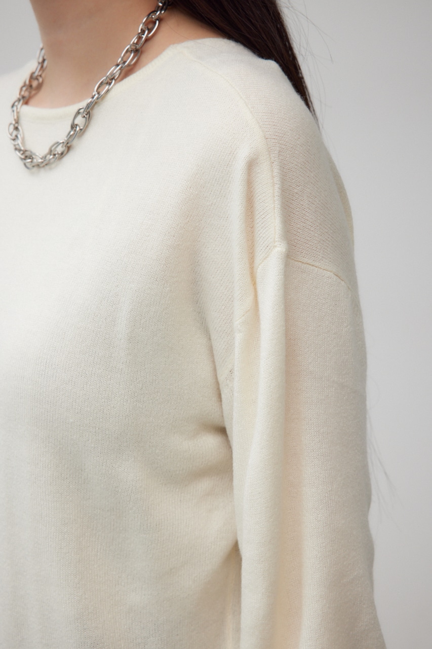 ヌーディー2WAYVネックニットトップス O/WHT S