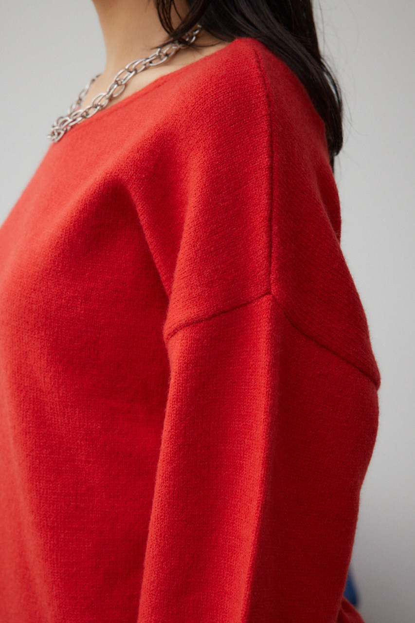 Vネックアソートカラーニットプルオーバー D/ORG FREE