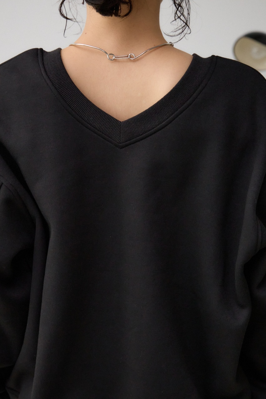 ルーズスウェットトップス BLK FREE