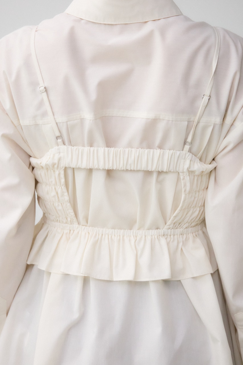 ビスチェ付きオーバーシャツ IVOY FREE