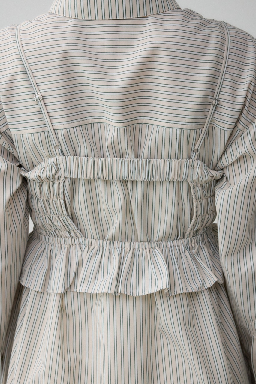 ビスチェ付きオーバーシャツ Stripe FREE