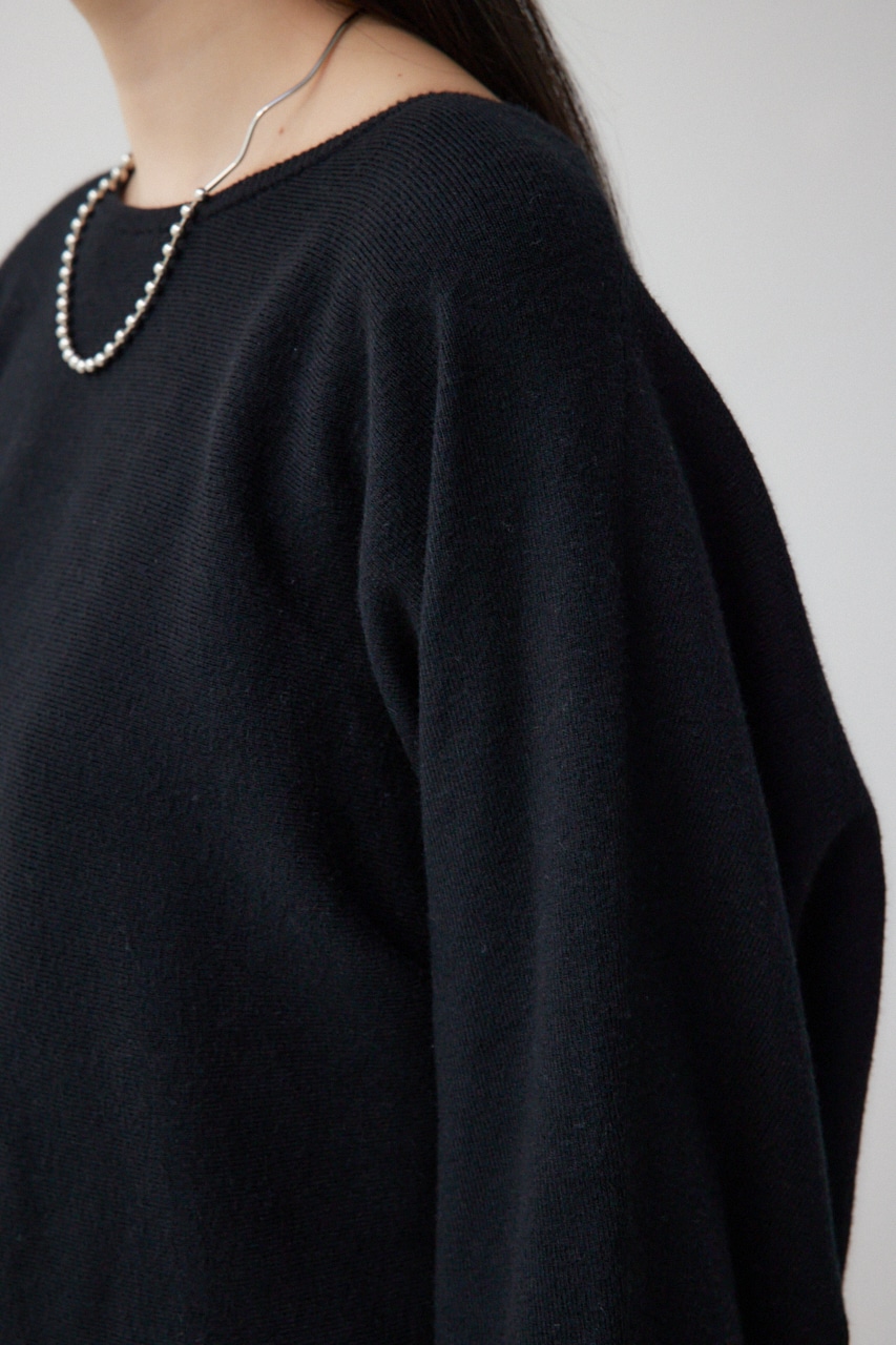 バイカラードルマンニットプルオーバー D/GRY FREE