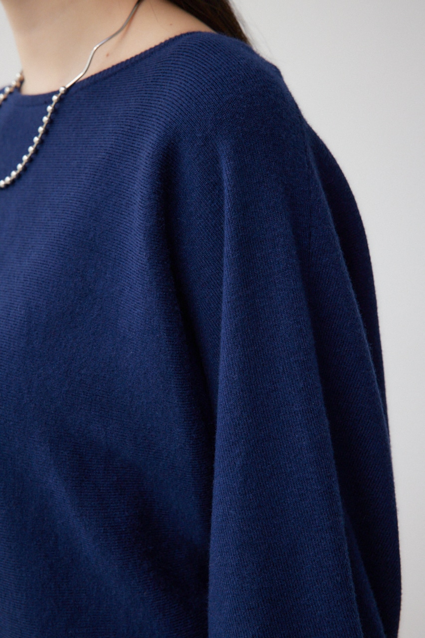 バイカラードルマンニットプルオーバー NVY FREE