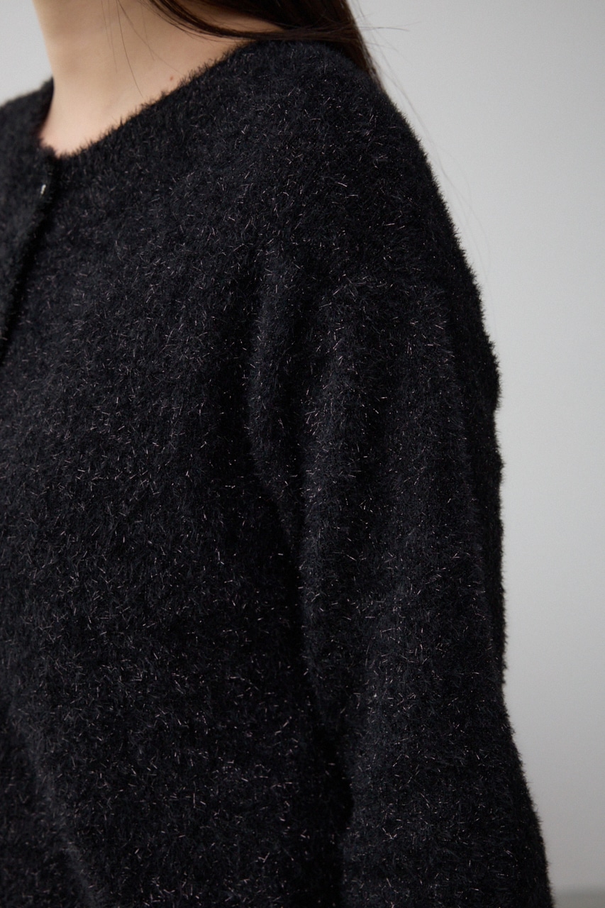 2WAYラメシャギーニット BLK FREE