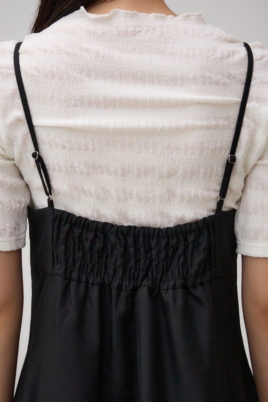 シアーインナーセットキャミソールワンピース BLK S