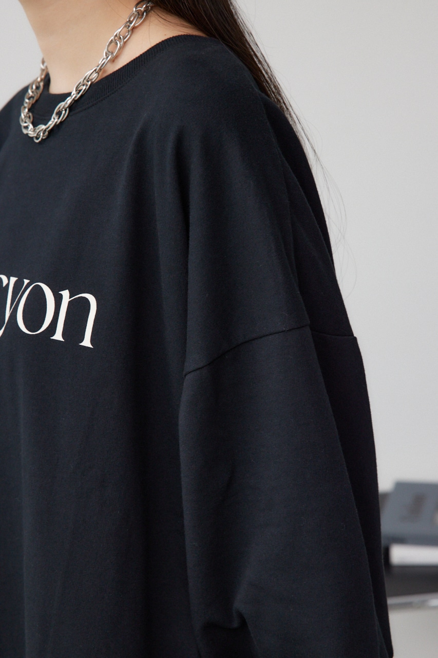 プリントウラケプルオーバー BLK FREE