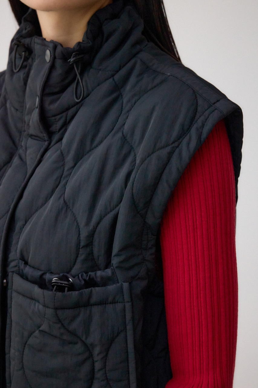 キルティングコンパクトベスト BLK FREE