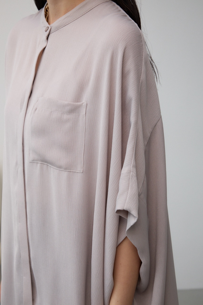 ポンチョ型楊柳シャツ GRY FREE