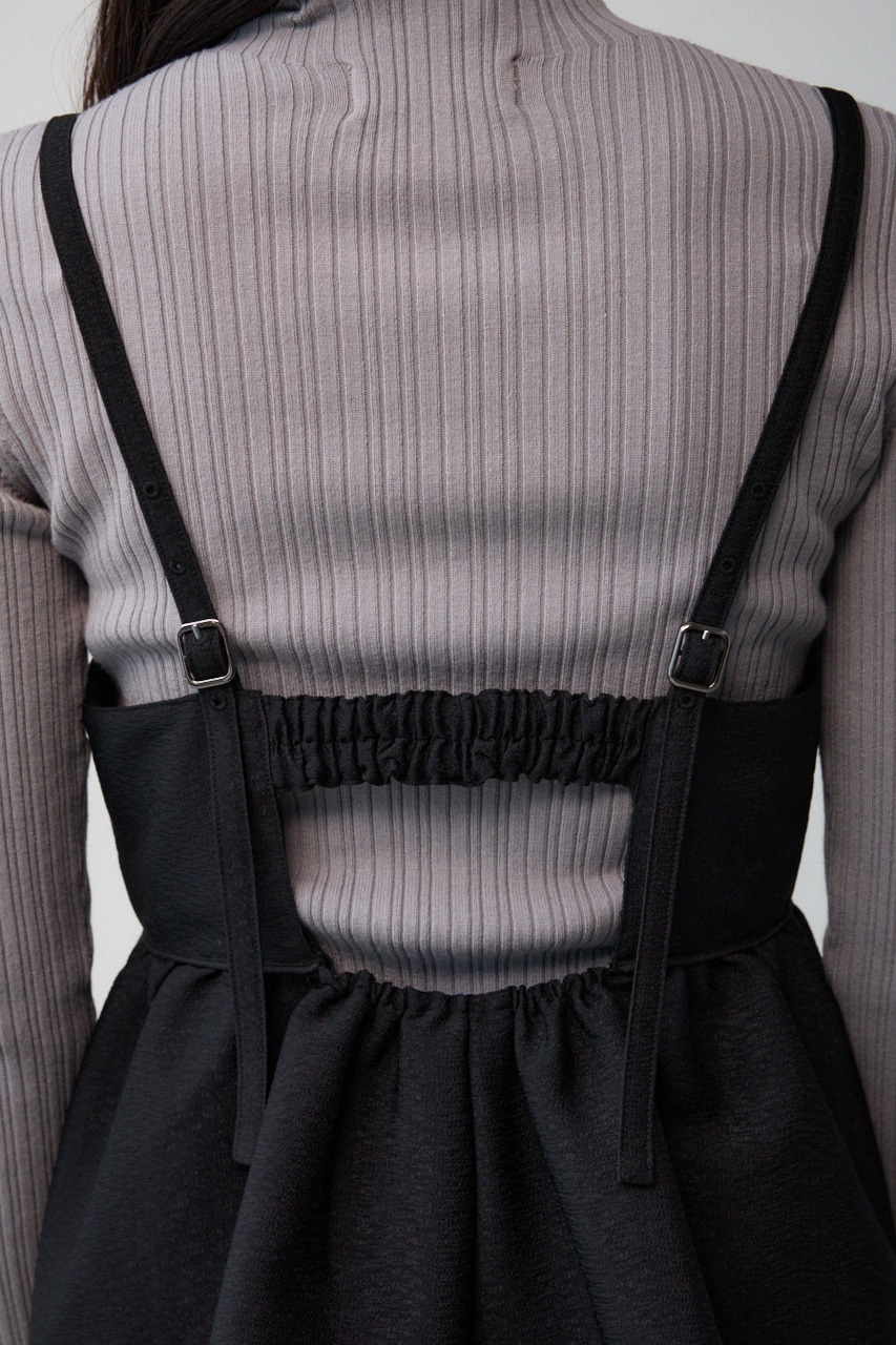 ジャガードフレアキャミ BLK FREE