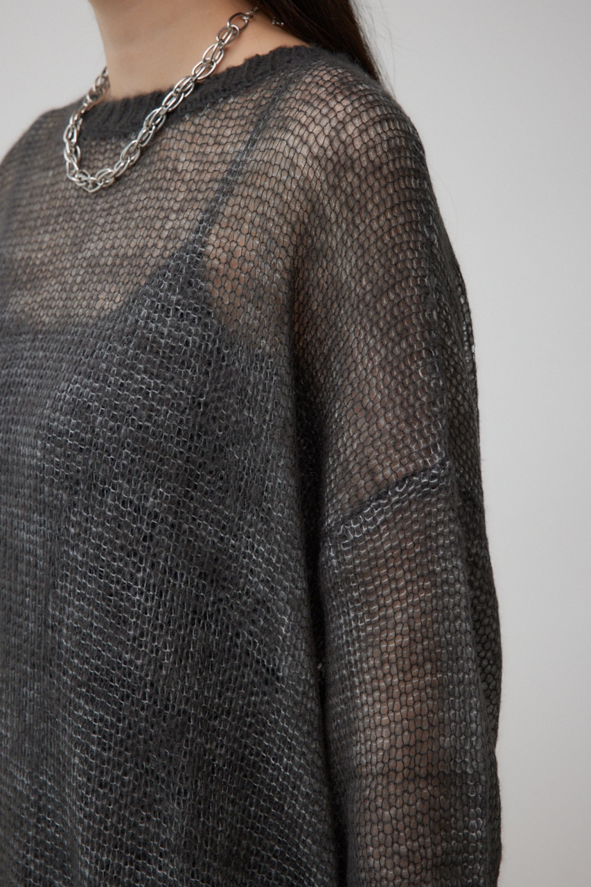 リバーシブルシアーニット GRY FREE