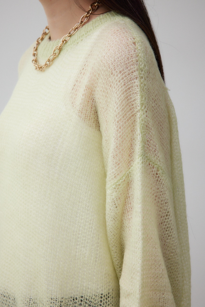 リバーシブルシアーニット LIME FREE