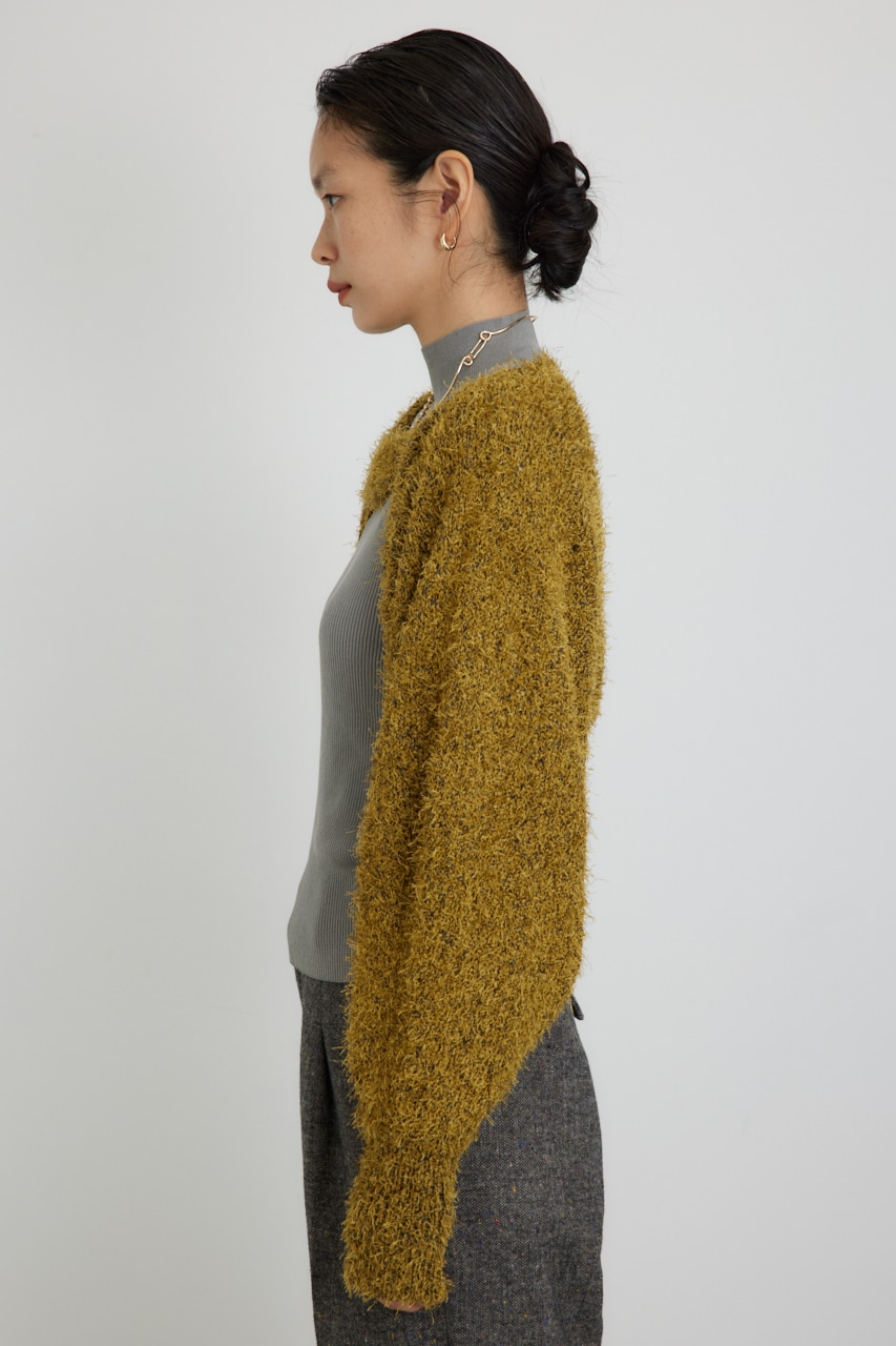 【PLUS】ショートボレロレイヤードセットニット D/YEL FREE