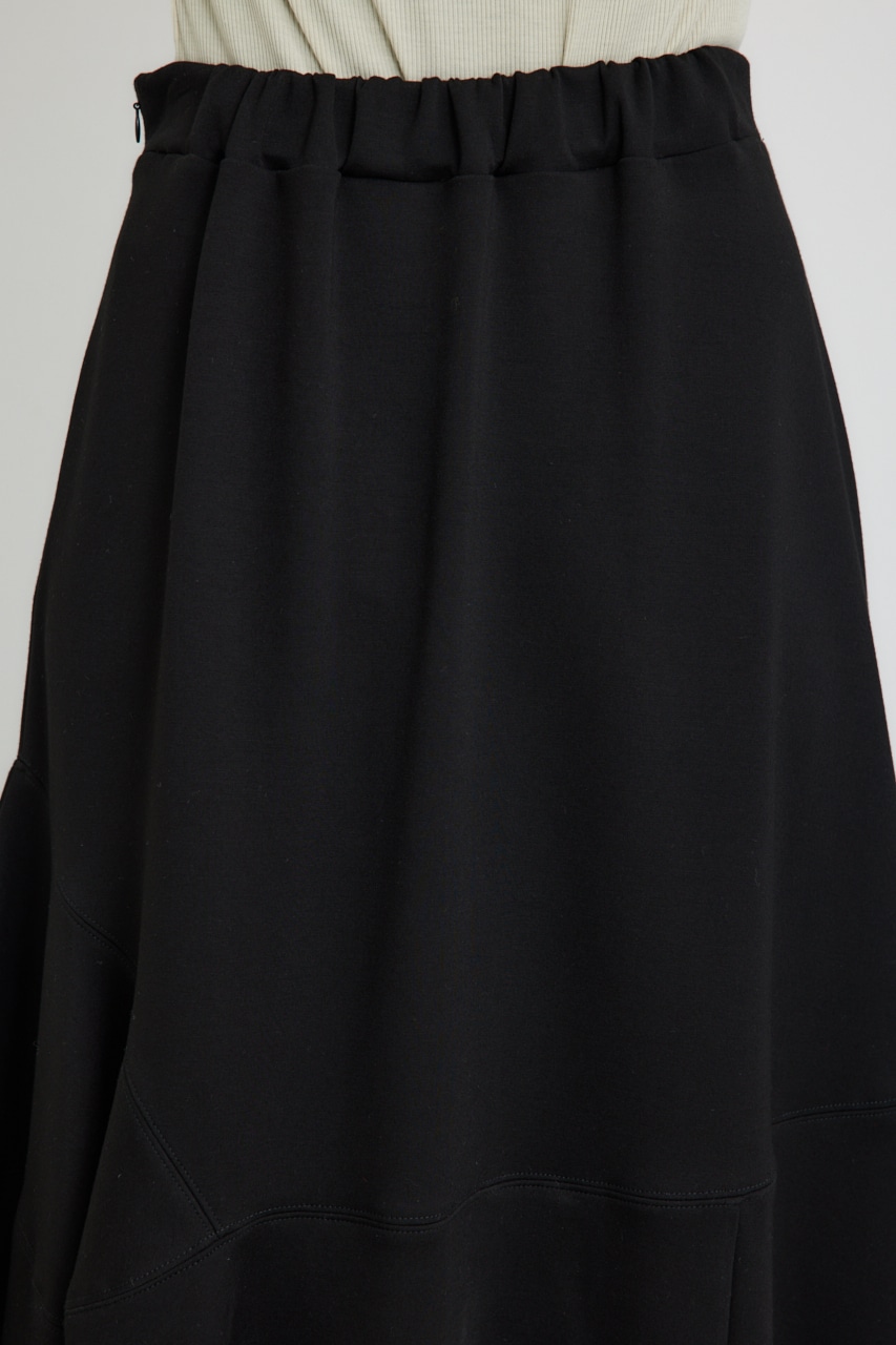 【PLUS】パネルイレギュラーヘムスカート BLK S