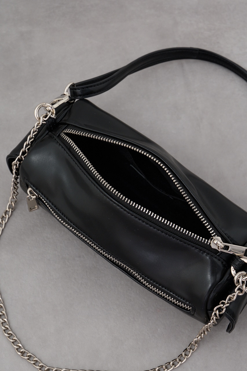 サイドポケットワイドシェイプバッグ BLK FREE