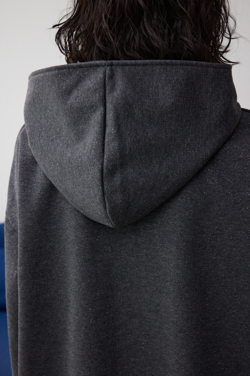 ラメウラケビッグパーカー C.GRY FREE