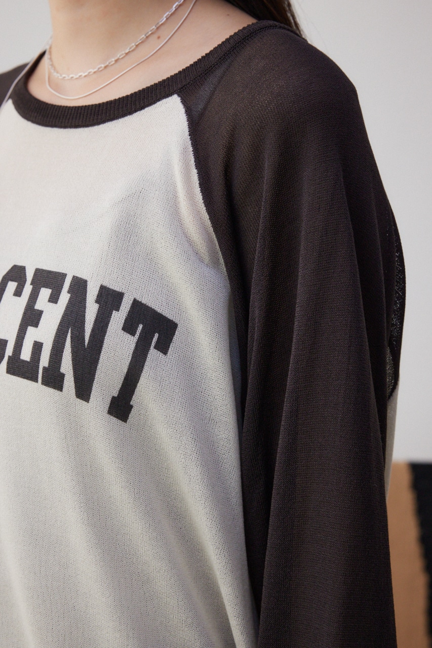 AZUL BY MOUSSY | シアーロゴニットトップス (ニット ) |SHEL