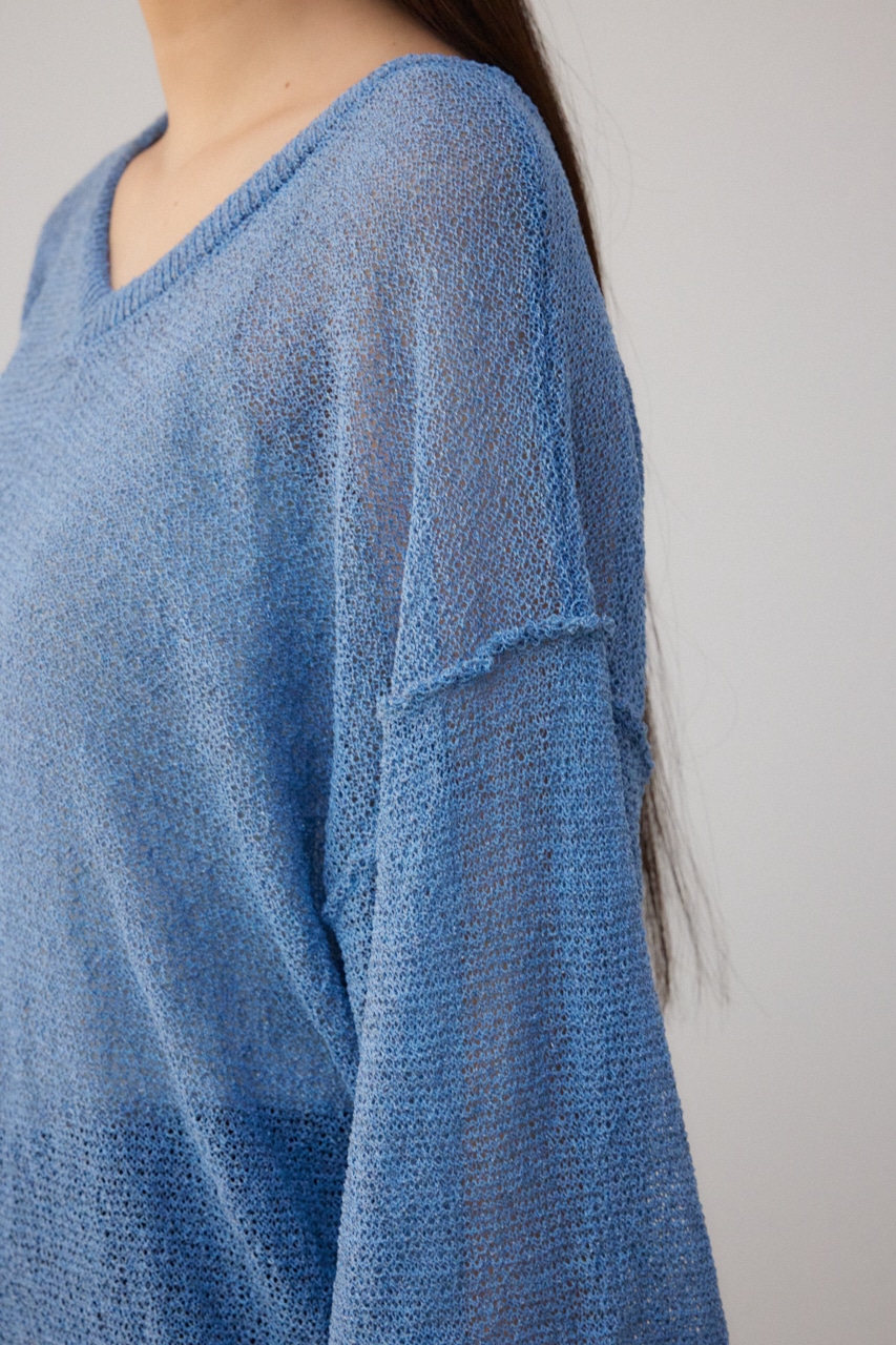 シアーグリッタールーズニット BLU FREE