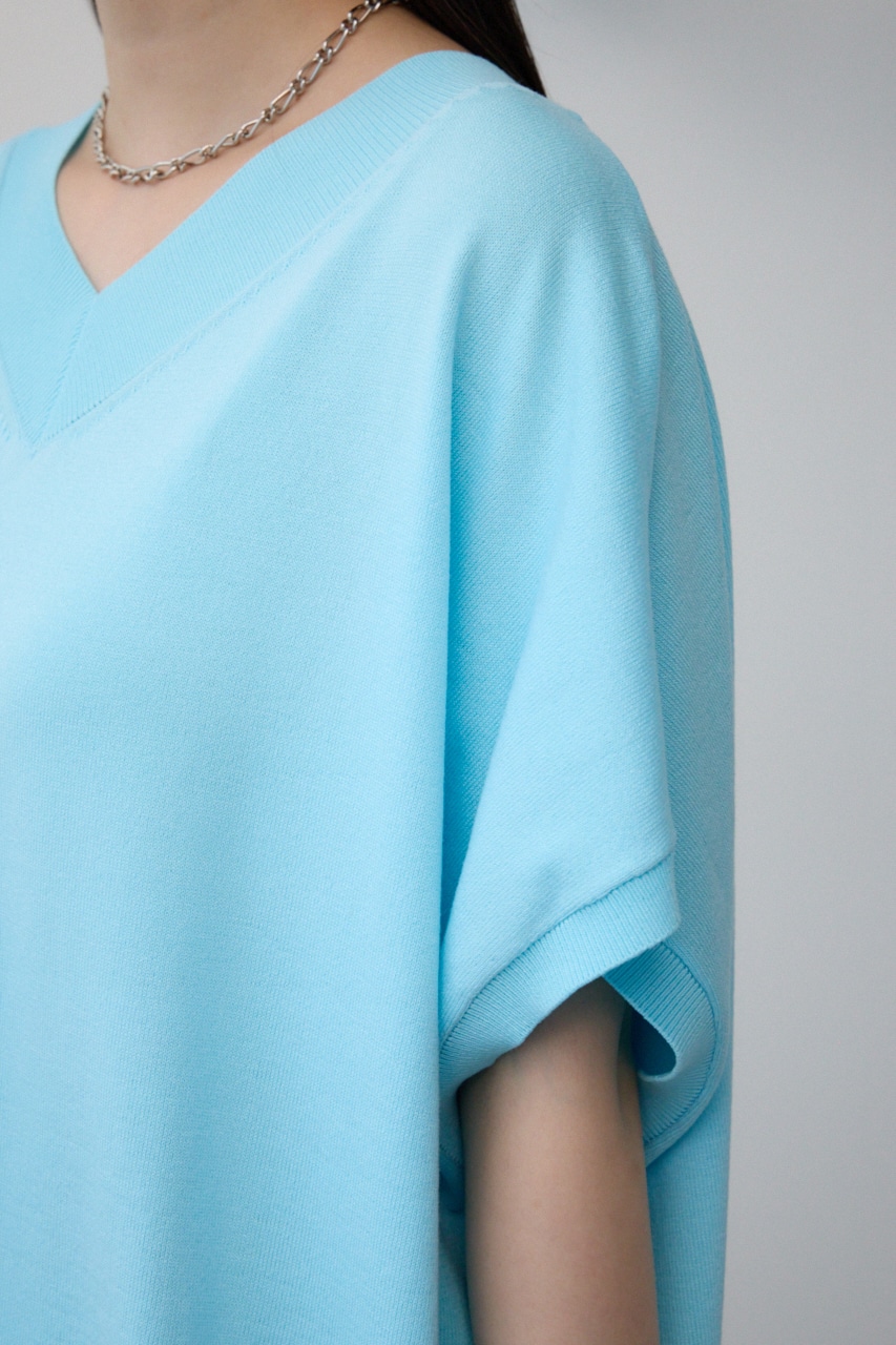 ワイドルーズニット L/BLU FREE