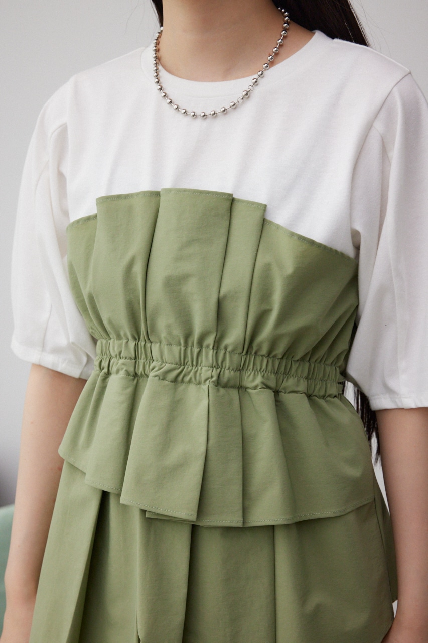 ビスチェレイヤードトップス 柄KHA M