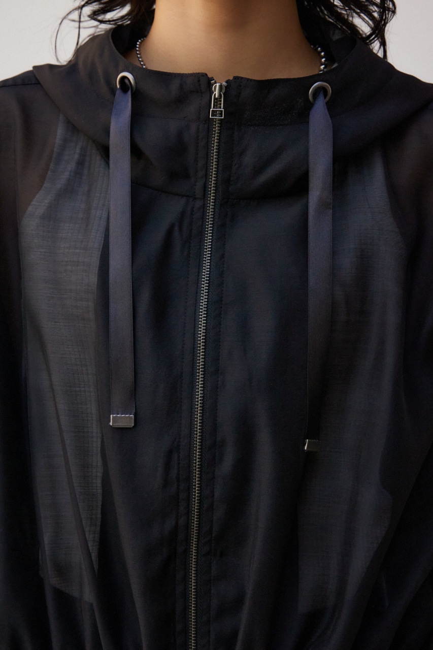 シアーフーディーブルゾン BLK FREE