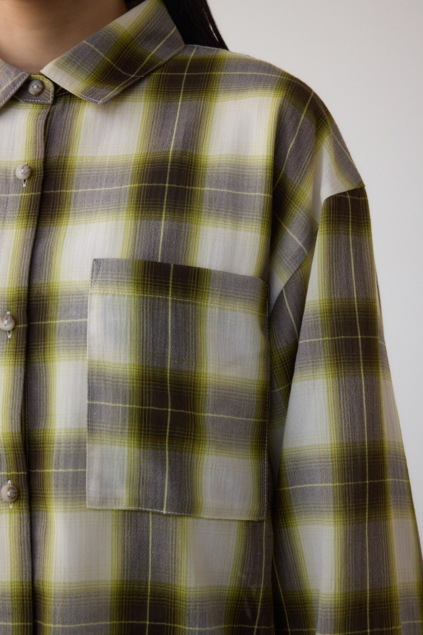 オンブレチェックライトシャツ 柄KHA FREE