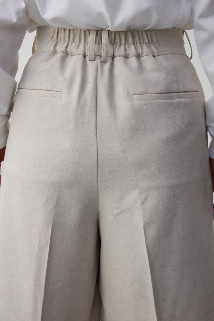 ポリエステルリネンミックスハーフパンツ L/BEG S