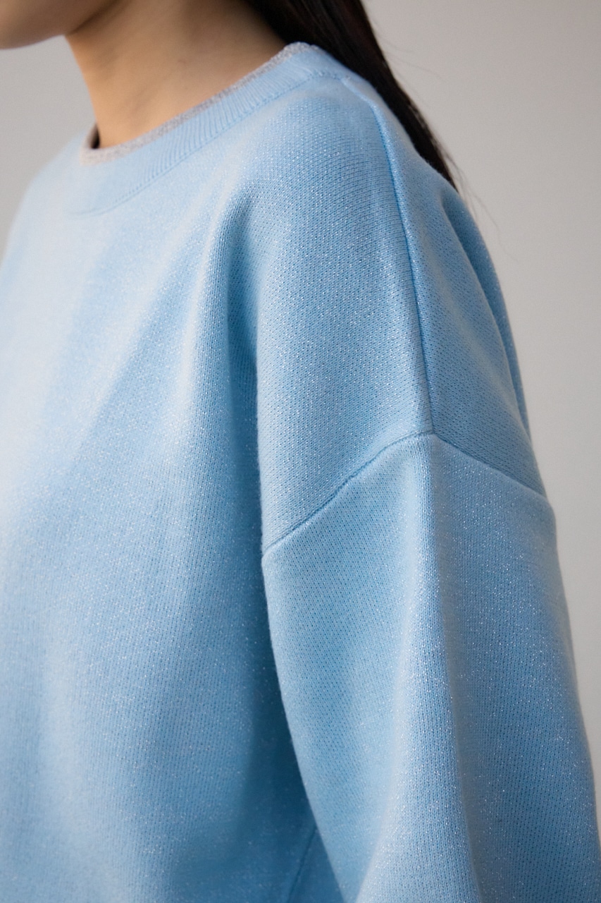 スウェットライクジャガードニット BLU FREE